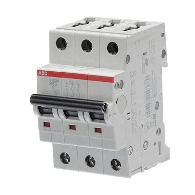 Jističe 3pól. S203M, 10kA,charakteris. B – 63A Jističe 3pól. S203M, 10kA,charakteris. B - 63A