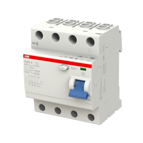 Proudový chránič A, 40A, 4 pól., 30mA, 10kA, F204